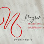 Monogram N | Monofont Caps N Font Poster 5