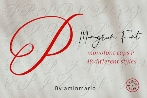 Monogram P | Monofont Caps P Font Poster 1