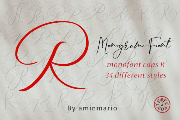 Monogram R | Monofont Caps R Font Poster 1