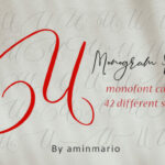 Monogram U | Monofont Caps U Font Poster 1