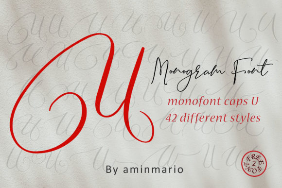 Monogram U | Monofont Caps U Font