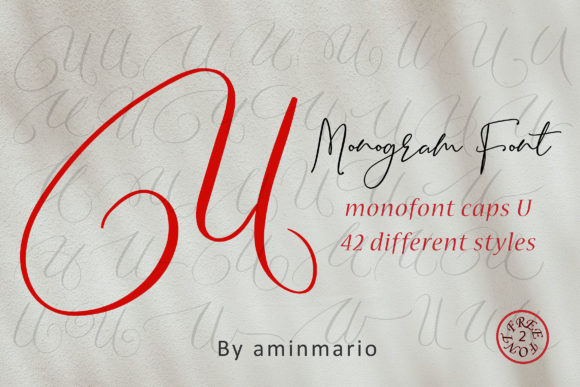 Monogram U | Monofont Caps U Font Poster 1