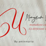 Monogram U | Monofont Caps U Font Poster 5