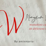 Monogram W | Monofont Caps W Font Poster 1