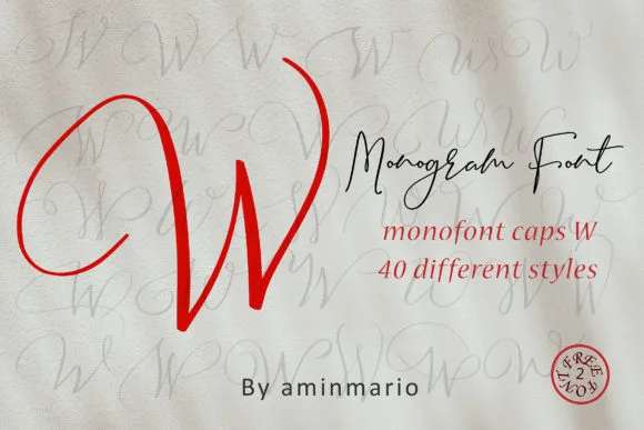 Monogram W | Monofont Caps W Font Poster 1