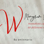 Monogram W | Monofont Caps W Font Poster 5