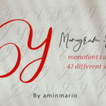 Monogram Y | Monofont Caps Y Font Poster 1