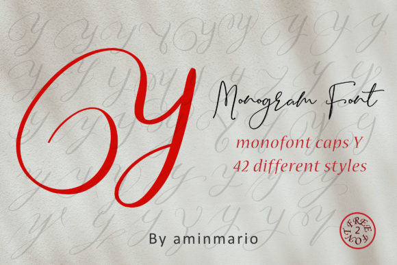 Monogram Y | Monofont Caps Y Font Poster 1