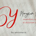 Monogram Y | Monofont Caps Y Font Poster 5