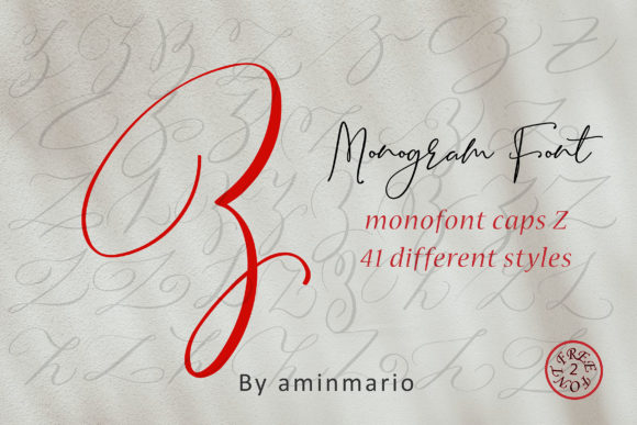 Monogram Z | Monofont Caps Z Font Poster 1