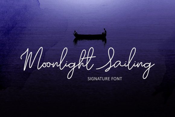 Moonlight Sailing Script Font Poster 1