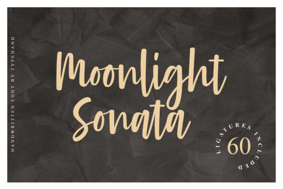 Moonlight Sonata Font Poster 1