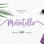 Moontello Script Font Poster 1