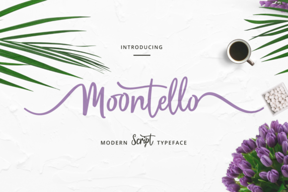 Moontello Script Font Poster 1