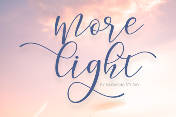 Morelight Script Font Poster 1