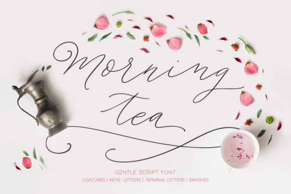Morning Tea Script Font Poster 1