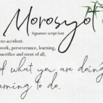 Morosyot Script Font Poster 10