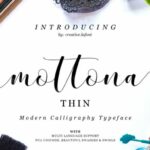 Mottona Thin Script Font Poster 1