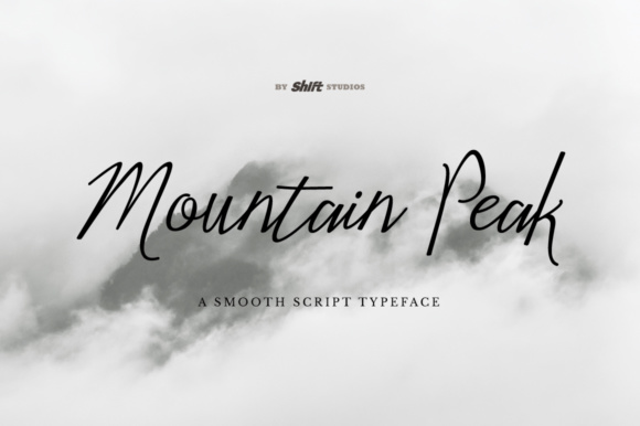 Mountain Peak Font Poster 1