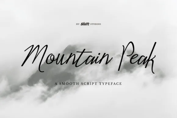 Mountain Peak Font Mountain Peak Font Poster 1