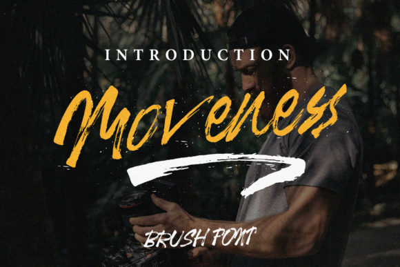 Moveness Brush Font Poster 1