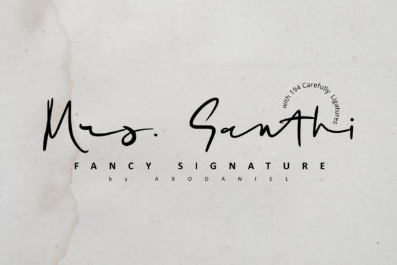 Mrs. Santhi Font Poster 1