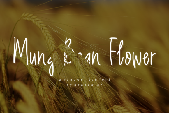 Mung Bean Flower Font Poster 1