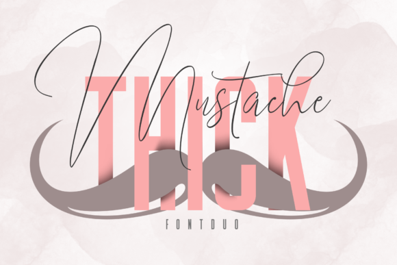 Mustache and Thick Font Poster 1