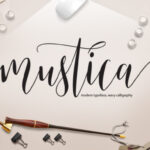 Mustica Script Font Poster 1