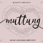 Muttung Script Font Poster 1