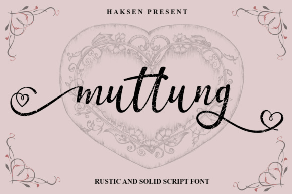 Muttung Script Font Poster 1