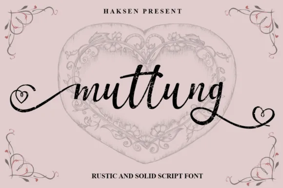 Muttung Script Font Muttung Script Font Poster 1