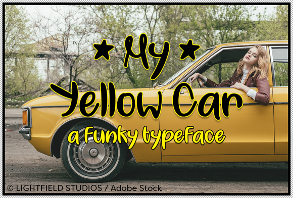 My Yellow Car Font