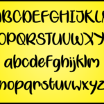 My Yellow Car Font Poster 2