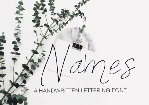 Names Font Names Font Poster 1