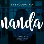 Nanda Script Font Poster 1