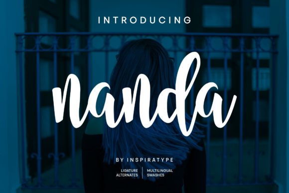 Nanda Script Font Poster 1