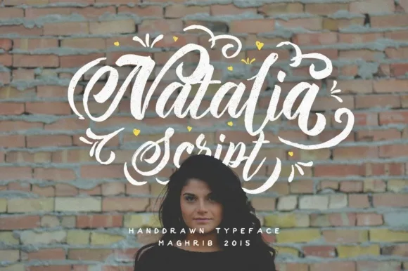 Natalia Script Font Natalia Script Font Poster 1