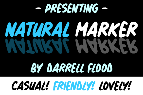 Natural Marker Font Poster 1