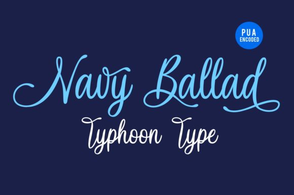 Navy Ballad Font Poster 1
