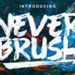 Never Brush Font Poster 1