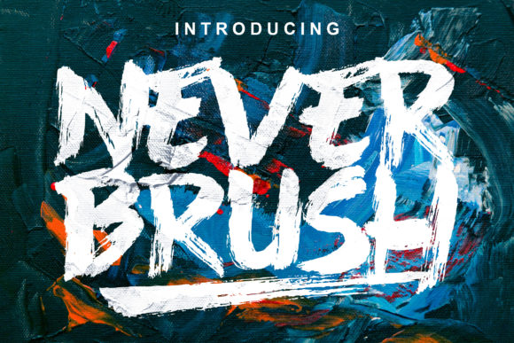 Never Brush Font Poster 1