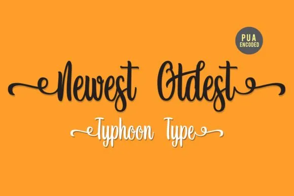 Newest Oldest Font Newest Oldest Font Poster 1