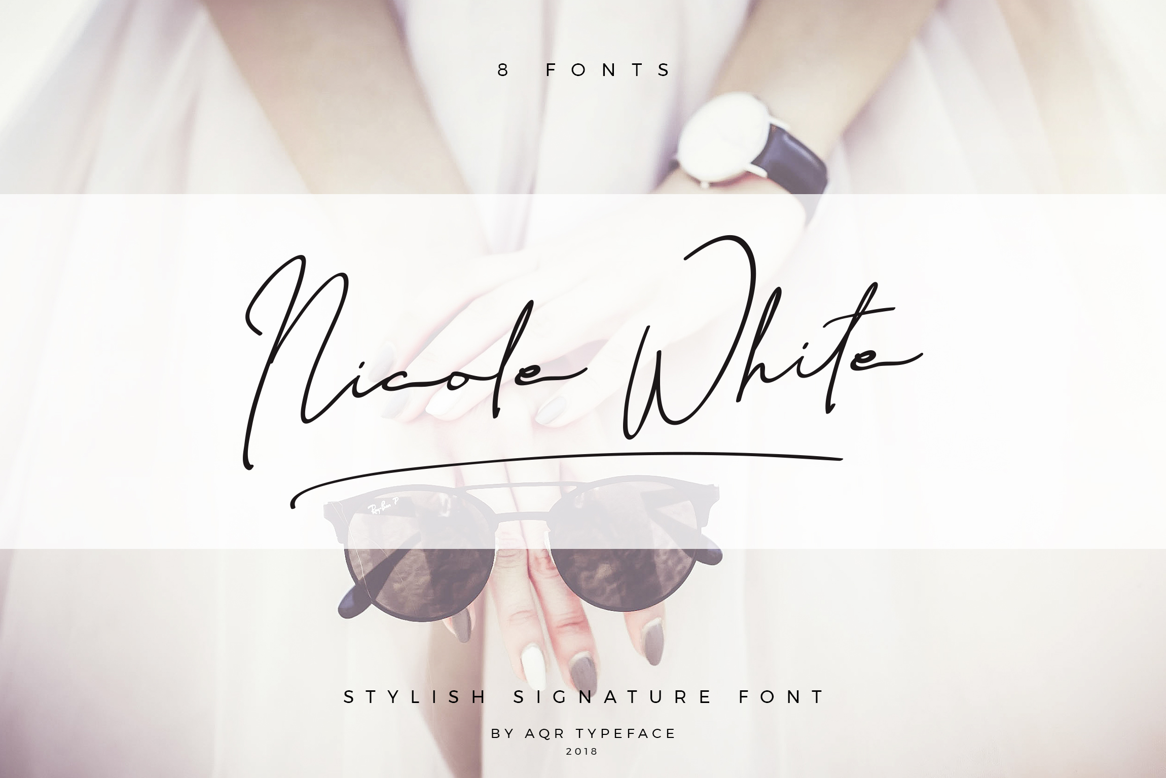 Nicole White Font Poster 1