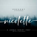 Nicolette Script Font Poster 1