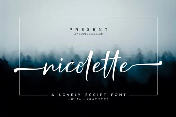 Nicolette Script Font Nicolette Script Font Poster 1