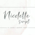 Nicolette Script Font Poster 10