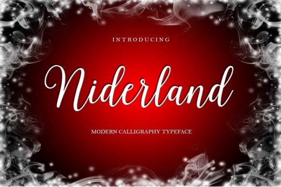 Niderland Script Font Poster 1