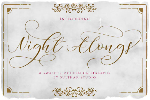 Night Alongs Script Font Poster 1