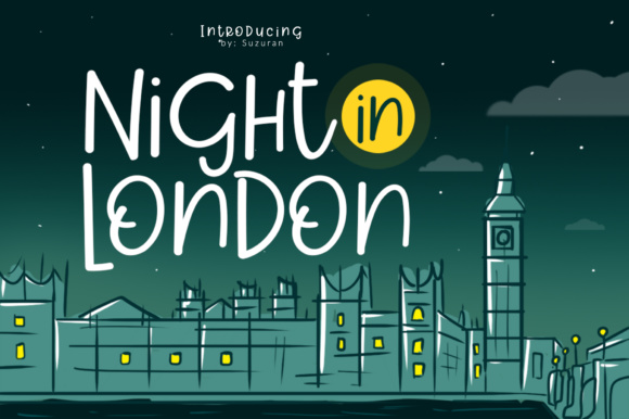 Night in London Font Poster 1